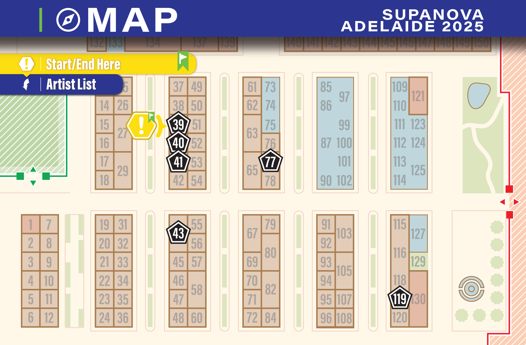 Artist Alley Map